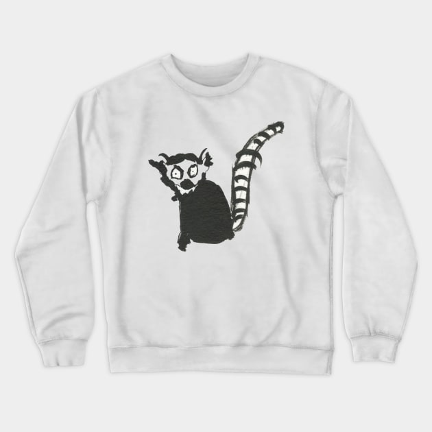 Lemur Doodle Crewneck Sweatshirt by Bollocks